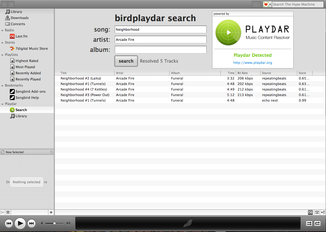 Birdplaydar